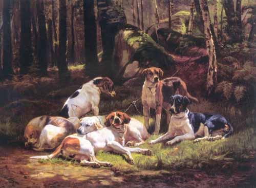 Carlo Saraceni Dogs Germany oil painting art